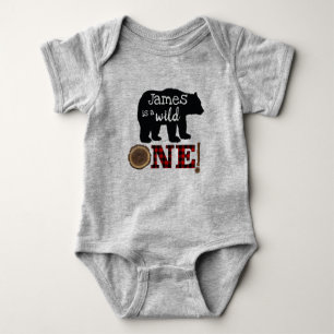 Body Para Bebê Primeiro Aniversário Lumberjack Baby Romper Shirt