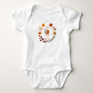 Body Para Bebê Primeiro aniversario personalizado de flor silvest