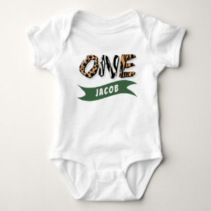 Body Para Bebê Primeiro Aniversário Personalizado do Wild One