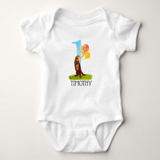 Body Para Bebê Primeiro Aniversário Personalizado, Otter Boy