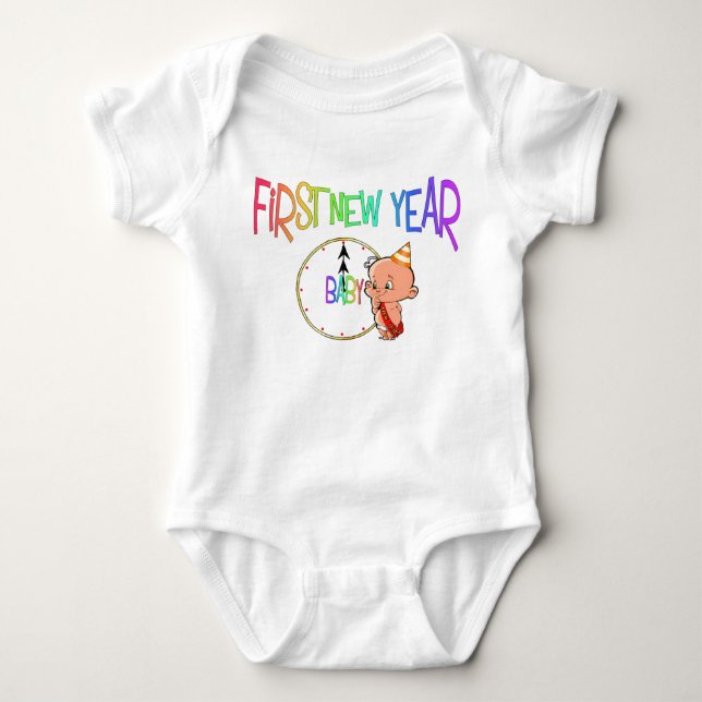 Body Para Bebê Primeiro ano novo (Frente)