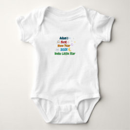Body Para Bebê Primeiro Ano Novo Personalizado do Bebê – Design F