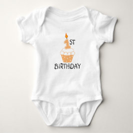 Body Para Bebê Primeiro Bodysuit do bebê do aniversário