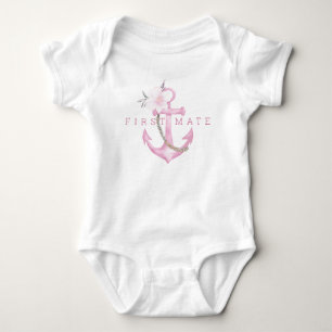 Body Para Bebê Primeiro Casaco de Bebê Náutica Rosa