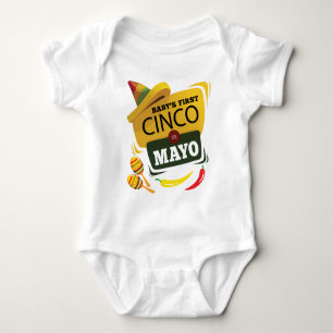 Body Para Bebê Primeiro Cinco De Mayo - 1rua Cinco De Mayo