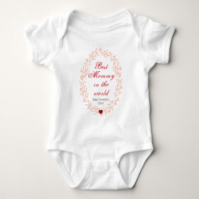 Body Para Bebê Primeiro Conjunto do Dia das Mães do Bebê (Frente)