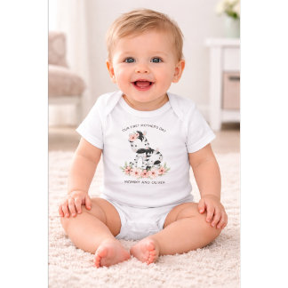 Body Para Bebê Primeiro Dia das Mães Personalizado Mamãe & Nome