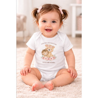 Body Para Bebê Primeiro Dia das Mães Personalizado Mamãe & Nome