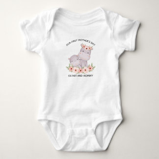 Body Para Bebê Primeiro Dia das Mães Personalizado Mamãe & Nome