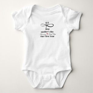 Body Para Bebê Primeiro Dia de as mães - Bebê de biquíni