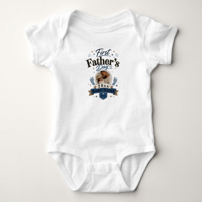 Body Para Bebê Primeiro Dia dos Pais (Frente)