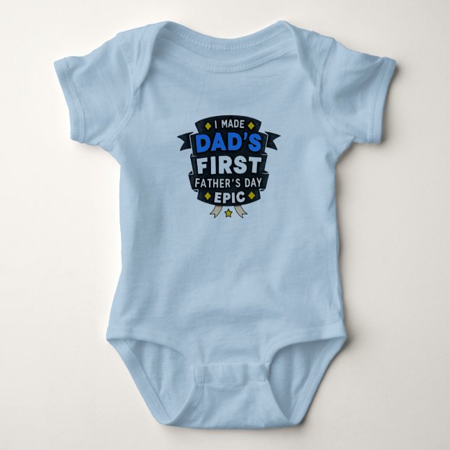 Body Para Bebê Primeiro Dia dos Pais Épico (Frente)