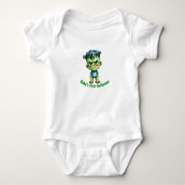 Body Para Bebê Primeiro Halloween do Bebê Frankenstein