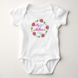 Body Para Bebê Primeiro Jumpsuit do dia das mães