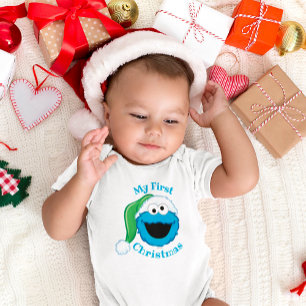 Body Para Bebê Primeiro Monstro de Natal dos Biscoitos