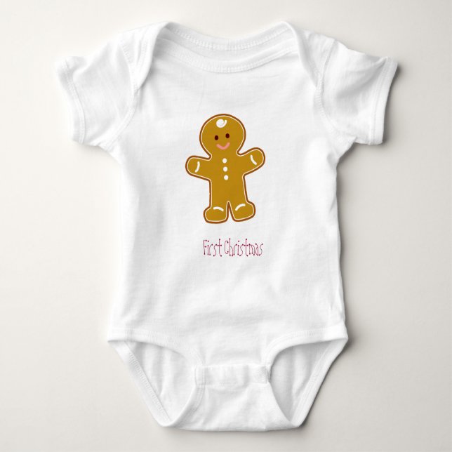Body Para Bebê Primeiro Natal - Chá de Gingermore (Frente)