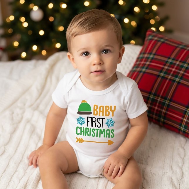 Body Para Bebê Primeiro Natal da Bebê (Criador carregado)