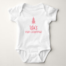 Primeiro Natal da Bebê Isla 1º Xmas Roupa com Nome
