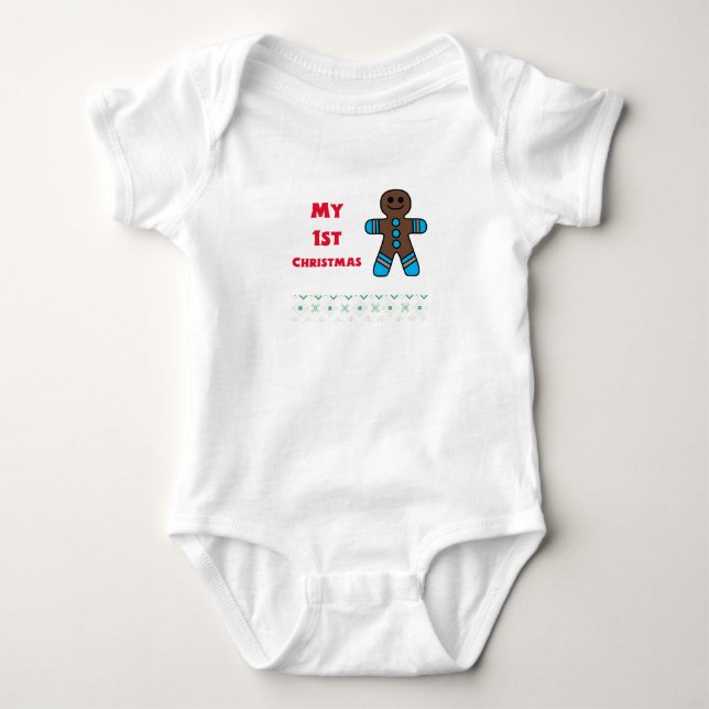 Body Para Bebê Primeiro Natal do Bebê (Frente)