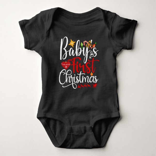 Body Para Bebê Primeiro Natal do bebê-84604 (Frente)
