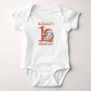 Body Para Bebê Primeiro Natal do Bebê Personalizado