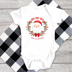 Body Para Bebê Primeiro Natal Festa de Papais noeis