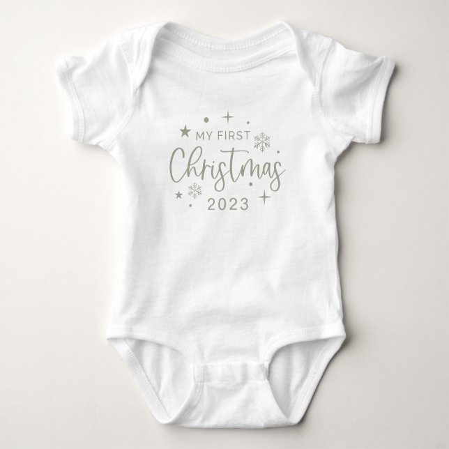Body Para Bebê Primeiro Natal Festivo 2022 (Frente)