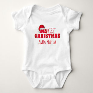 Body Para Bebê Primeiro Natal - Papais noeis Cute Personalizados