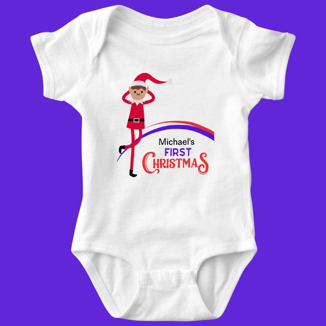 Body Para Bebê Primeiro Natal Personalizado (Criador carregado)