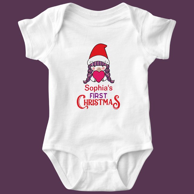 Body Para Bebê Primeiro Natal Personalizado (Criador carregado)