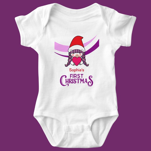 Body Para Bebê Primeiro Natal Personalizado (Criador carregado)