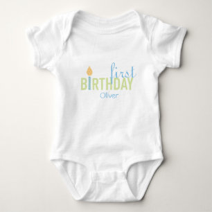 Body Para Bebê Primeiro t-shirt do bebê do aniversário