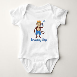 Body Para Bebê Primeiro t-shirt do menino do macaco do