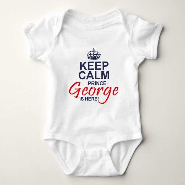 Body Para Bebê Prince George está aqui (Frente)