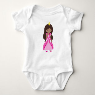 Body Para Bebê Princesa Afro-Americana, Rainha, Palhaço, Vestido