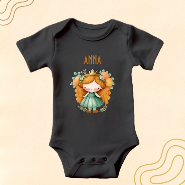 Body Para Bebê Princesa com laranjas e flores (Criador carregado)