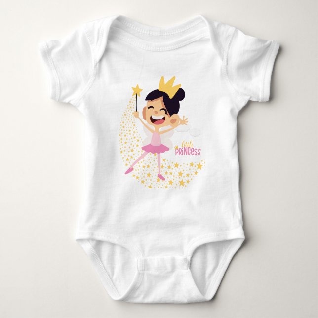 Body Para Bebê Princesa das Estrelas, Desejos Mágicos (Frente)