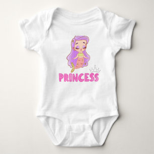 Body Para Bebê Princesa de Sereia Bonita Bebê Roupa