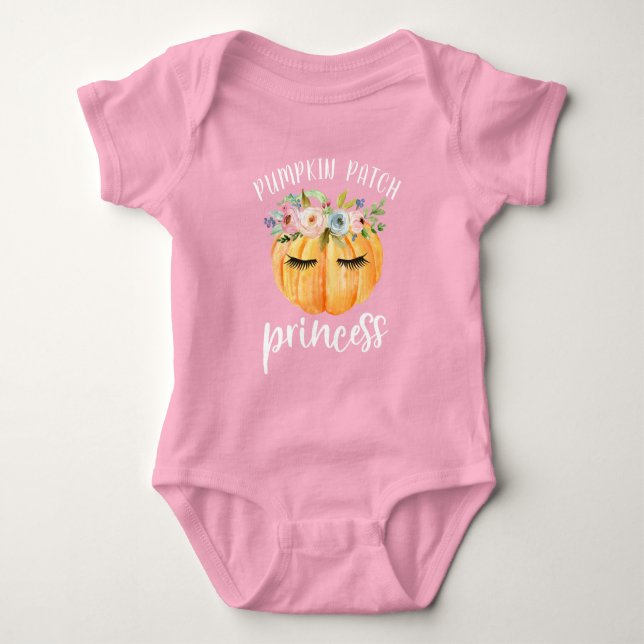 Body Para Bebê Princesa do Pomar de Abóboras Halloween (Frente)
