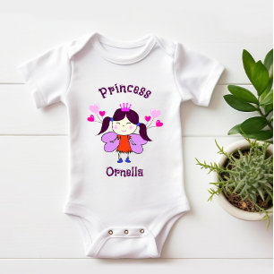 Body Para Bebê Princesa engraçada com balões, bebê T-Shirt