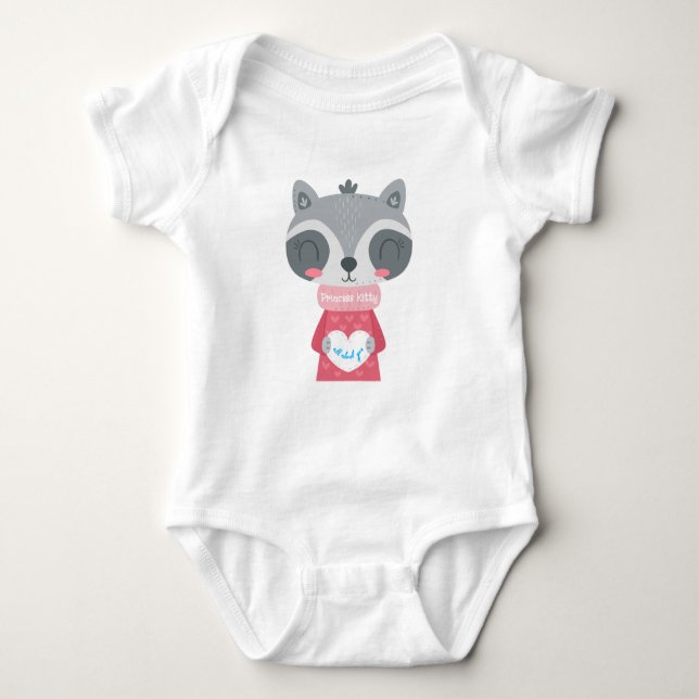 Body Para Bebê Princesa Gatinho Baby Jersey (Frente)