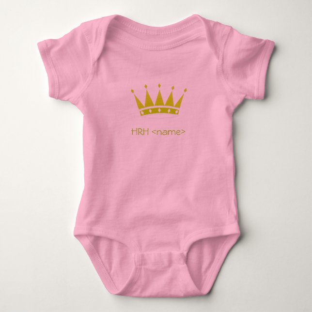 Body Para Bebê princesa HRH (Frente)