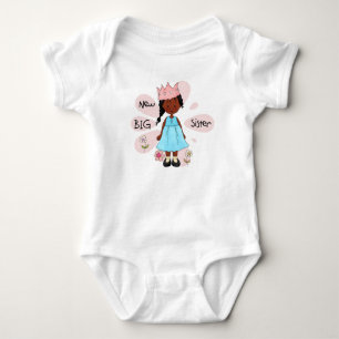 Body Para Bebê Princesa Irmã Africana Americana
