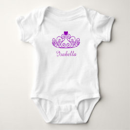 Body Para Bebê Princesa Isabella Shirt, adicione o nome do seu be