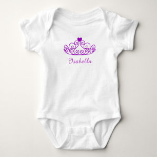 Body Para Bebê Princesa Isabella Shirt, adicione o nome do seu be