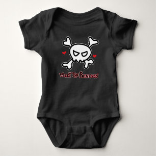 Body Para Bebê Princesa Ossos Crânios &Cruzados