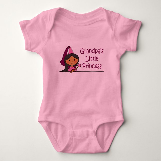 Body Para Bebê Princesa Pequena do Avô (Frente)