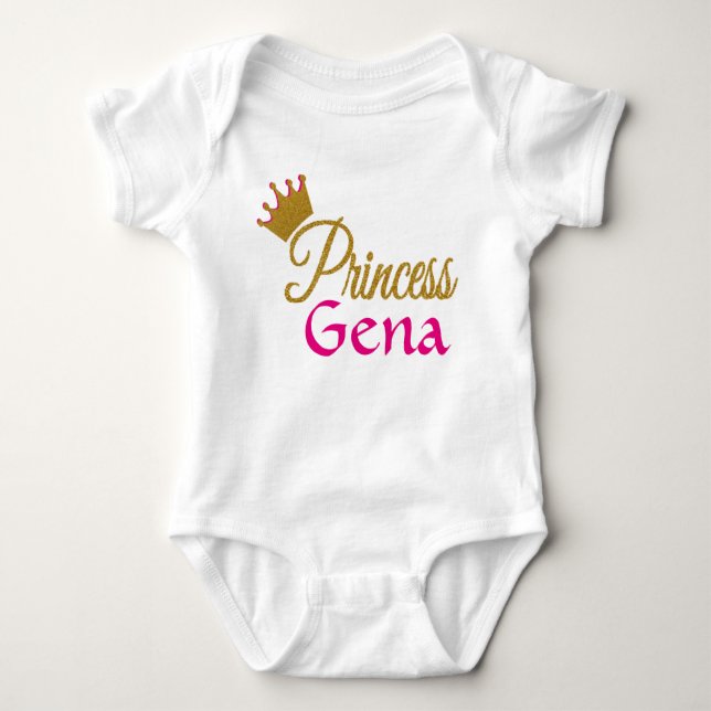 Body Para Bebê Princesa personalizada (Frente)