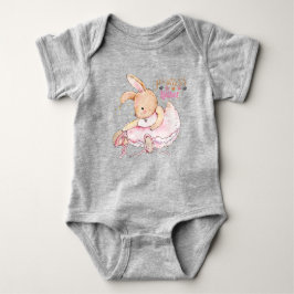 Body Para Bebê Princesa Personalizada Lilibet Ballerina Rabbit