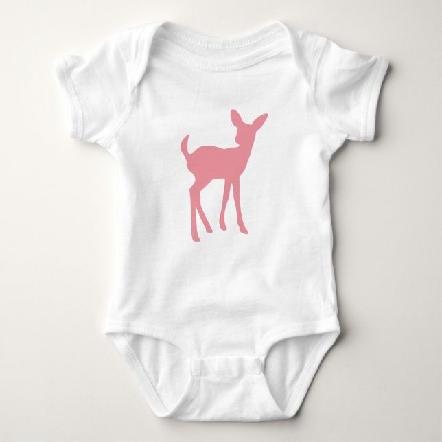 Body Para Bebê Princesa Pink Deer Woodland (Frente)
